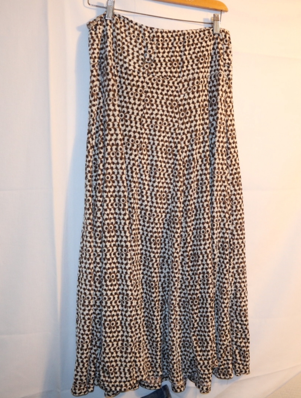 Anthropologie Lapis Geomtric Brown Midi Skirt Size XL - Picture 8 of 12